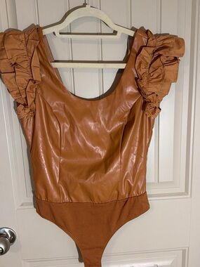 Indie Collection Maddox Faux Leather Bodysuit